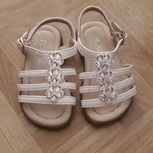 Girls white sandals